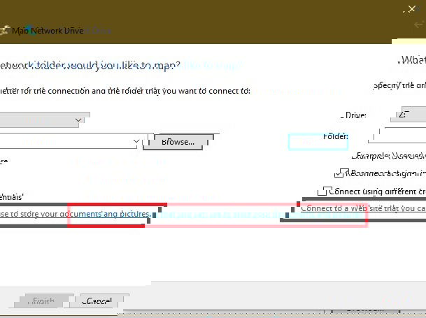 Asistente para conectar una ubicación de red personalizada