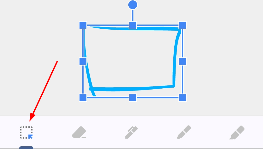 Инструмент выделения в рисовании Google Keep