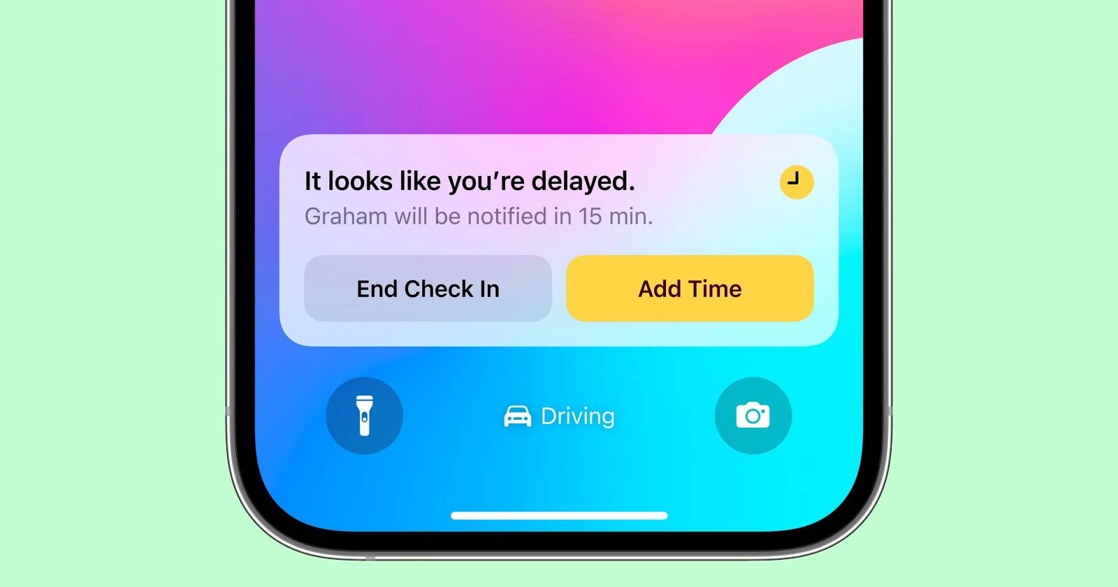 Check In notification in iOS 17
