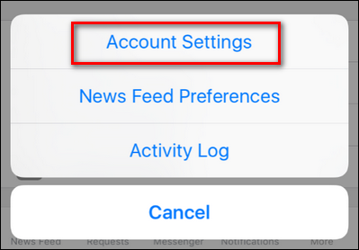 Иллюстрация: пункт «Настройки» в мобильном меню