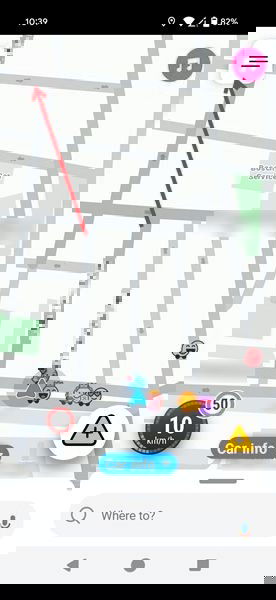 Tapping on hamburger menu in Waze app from navigation screen.