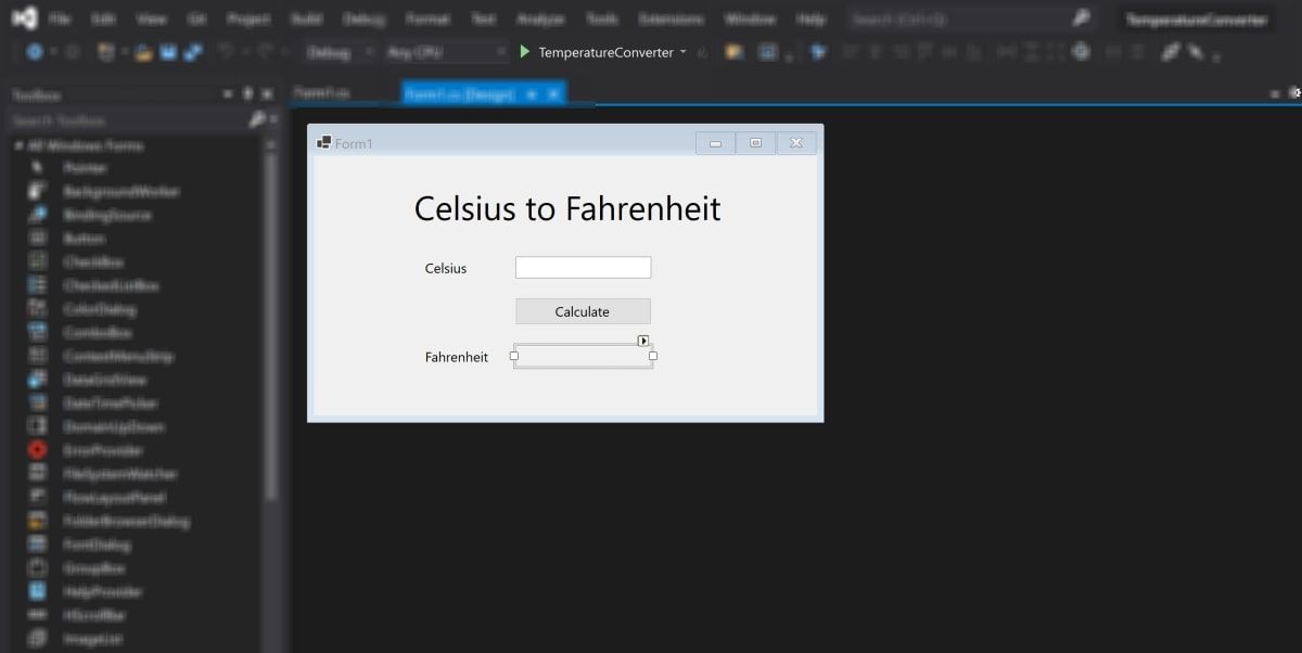 Запуск приложения WinForms через зелёную кнопку Play