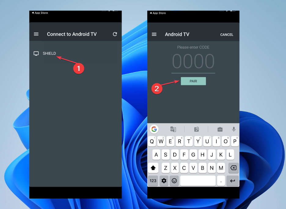 PIN для сопряжения телефона с Android TV