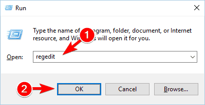 Открыть редактор реестра