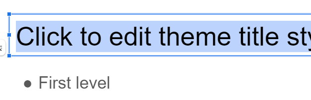 Выделенный заголовок в мастер-слайде.
