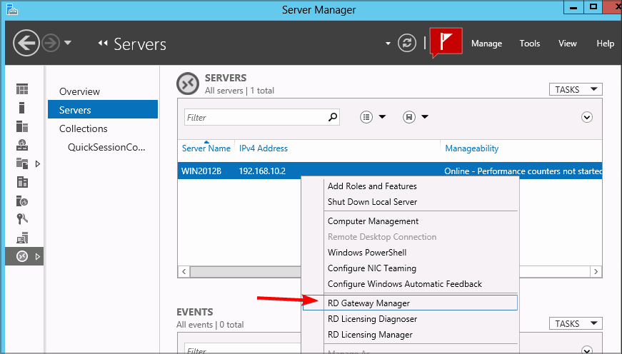 Свойства сервера в RD Gateway Manager