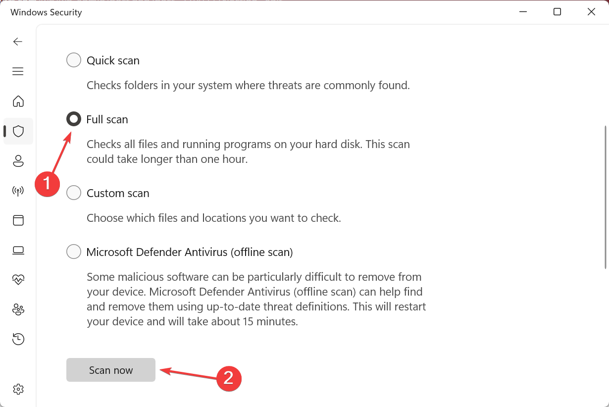 Полное сканирование системы