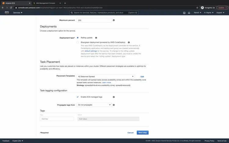 Настройки деплоя сервиса