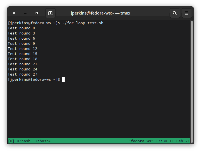 Вывод подсчёта с шагом каждые 3 единицы