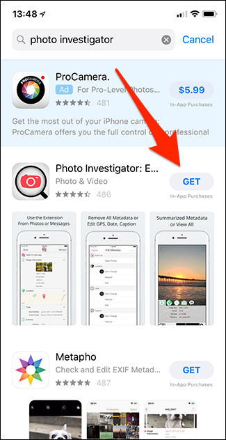 Экран загрузки приложения Photo Investigator в App Store