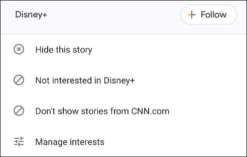 Дополнительная информация о теме в карточке Discover (пример: Disney+)