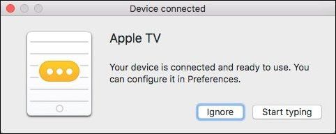 Иллюстрация состояния подключения Typeeto в интерфейсе Mac
