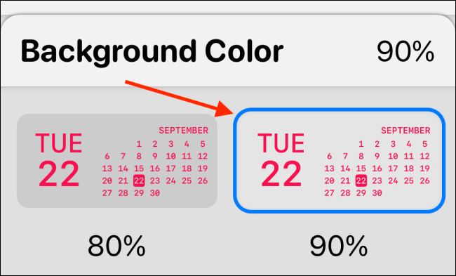 Выбор цвета фона в Widgetsmith