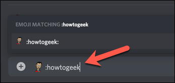 Введите алиас эмодзи в поле сообщения, затем нажмите Enter для отправки.