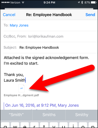 Автоматически создан ответ с вложением