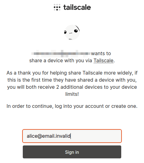 Страница входа и принятия приглашения для внешнего пользователя.