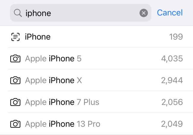 Фильтрация по типу камеры в Фото
