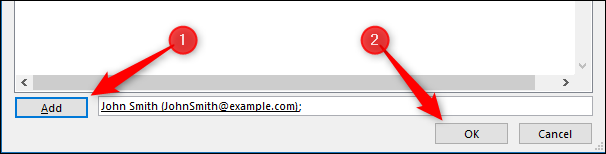 Выбор контакта из глобального каталога