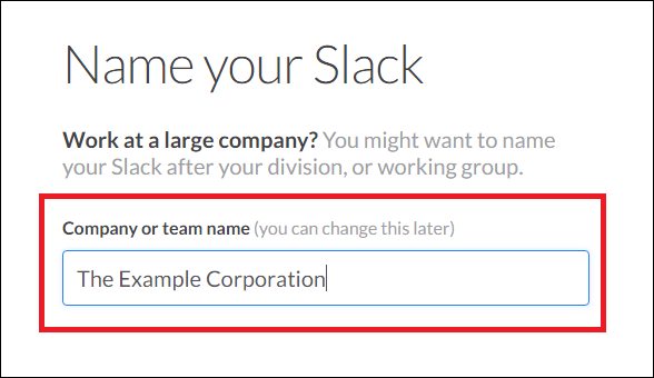 Окно создания или присоединения к рабочему пространству Slack