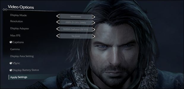 ALT изображение настройки Render Scale в Shadow of Mordor на вкладке графики