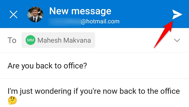 Нажмите значок самолётика в правом верхнем углу