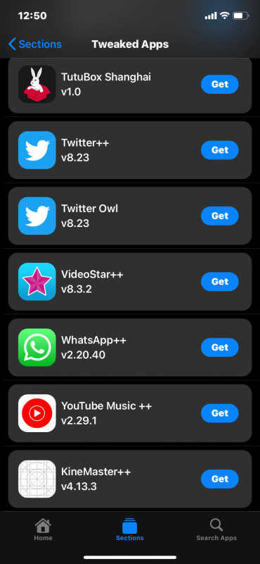 Интерфейс TuTuBox с кнопкой установки приложения
