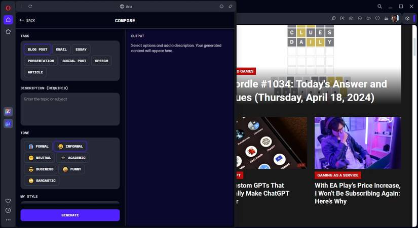 варианты задач в инструменте Compose