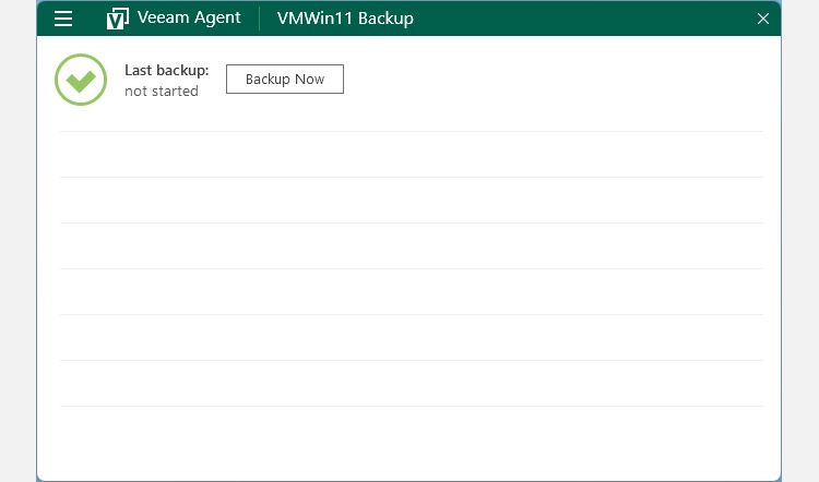 Veeam Agent Backup Now