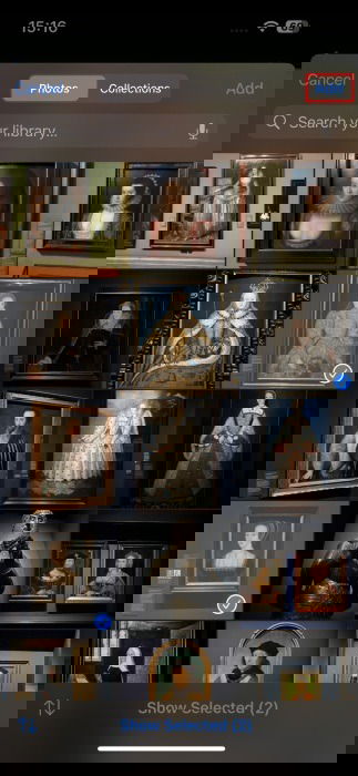 Выбор изображений при запуске ярлыка в приложении Команды на iPhone