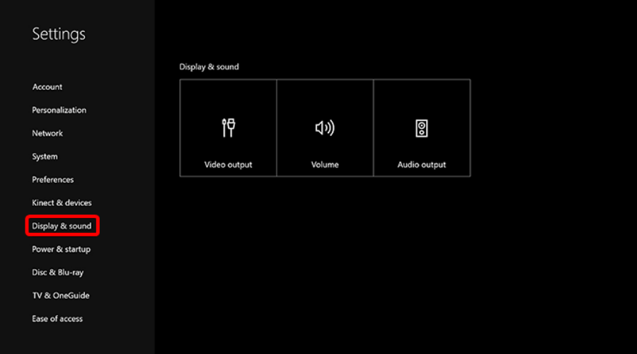 Дисплей и звук Xbox