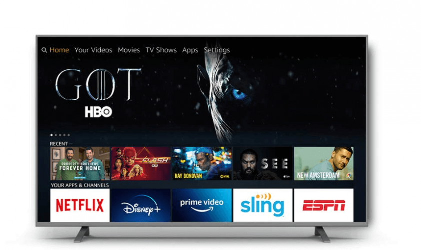 Скриншот ошибки CBS All Access на Firestick перед сбросом