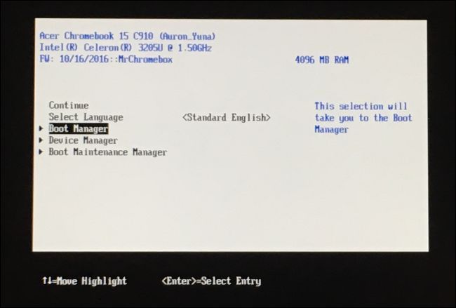 Загрузка с USB с выбором Boot Manager