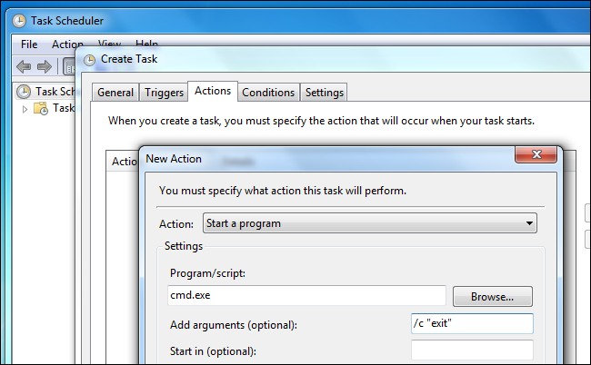 Пример действия задачи