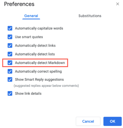 Автоопределение Markdown в Google Docs