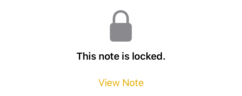 Сообщение о том, что заметка заблокирована.
