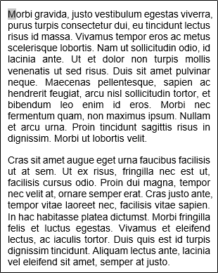 Выделение буквы M