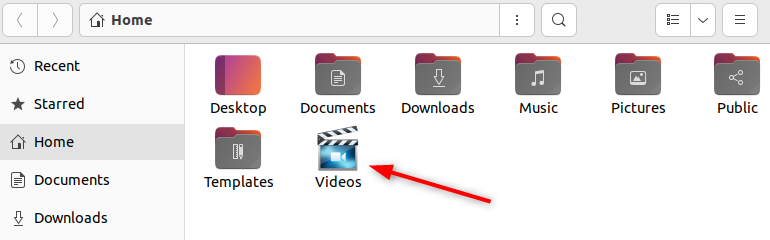 Папка с новым пользовательским значком в Nautilus.