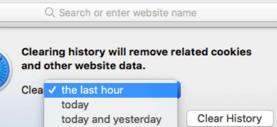 Safari: очистка истории и данных сайтов на macOS