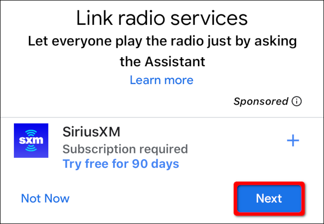 Link Radio Services Chromecast
