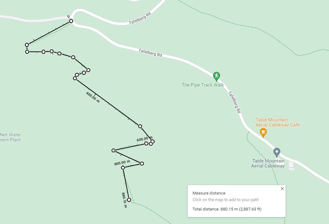 measuring distance with multiple points in google maps