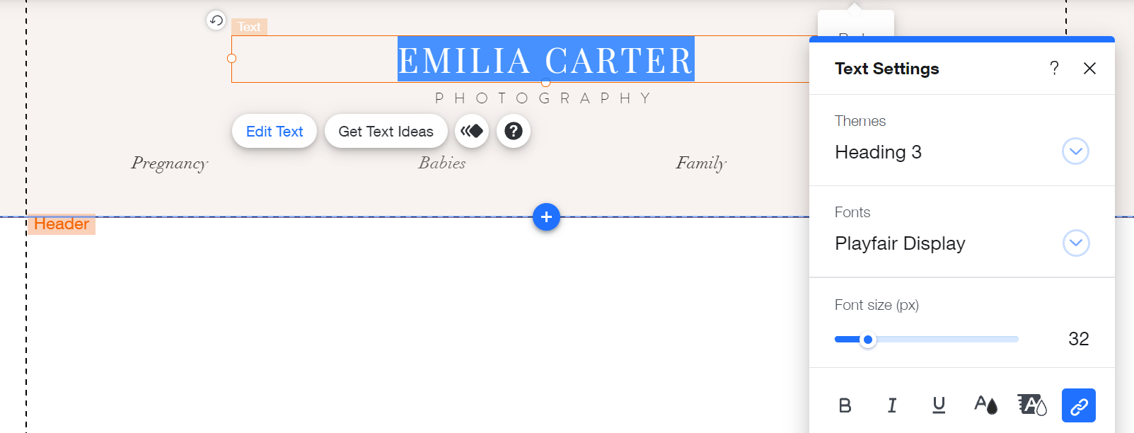 Изменение заголовка сайта в Wix