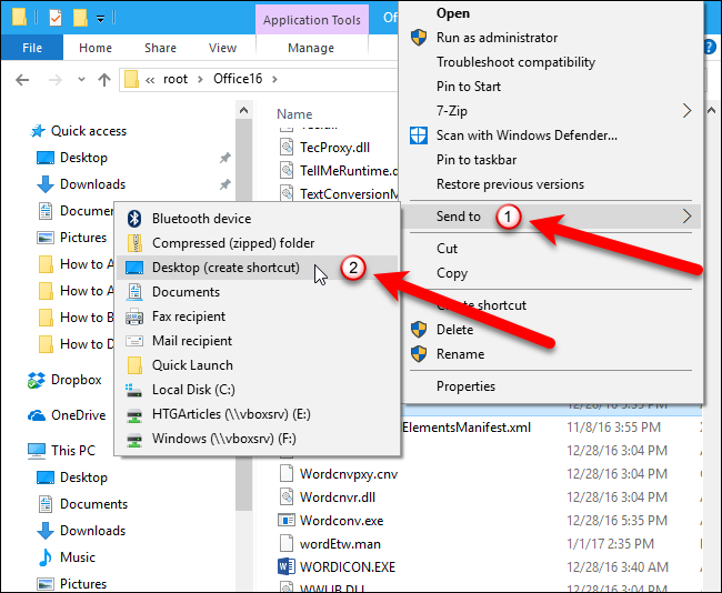 Создание ярлыка приложения