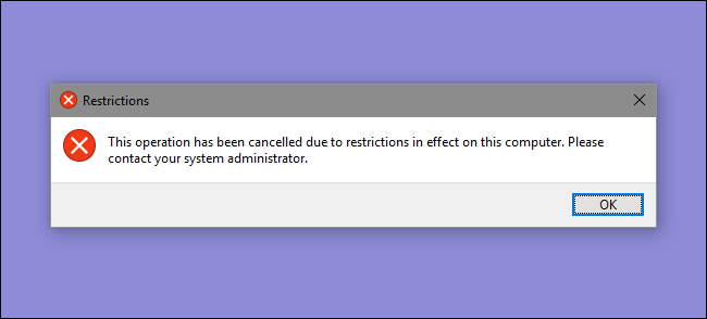 Отключить Панель управления и Параметры в Windows