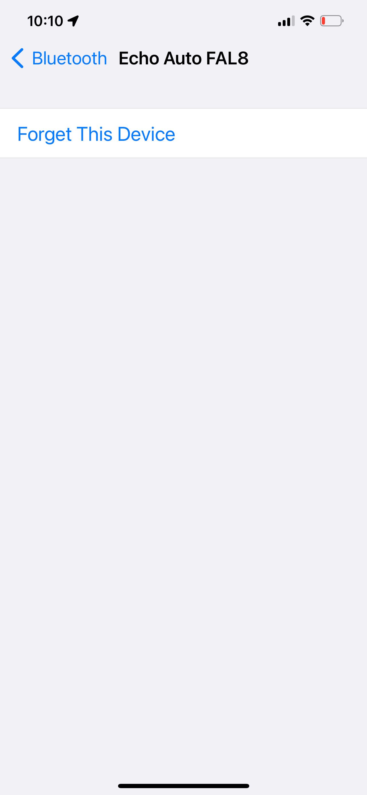 iPhone forget this Bluetooth device