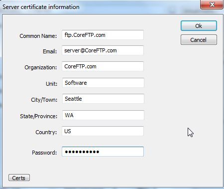 Генерация самоподписанного сертификата