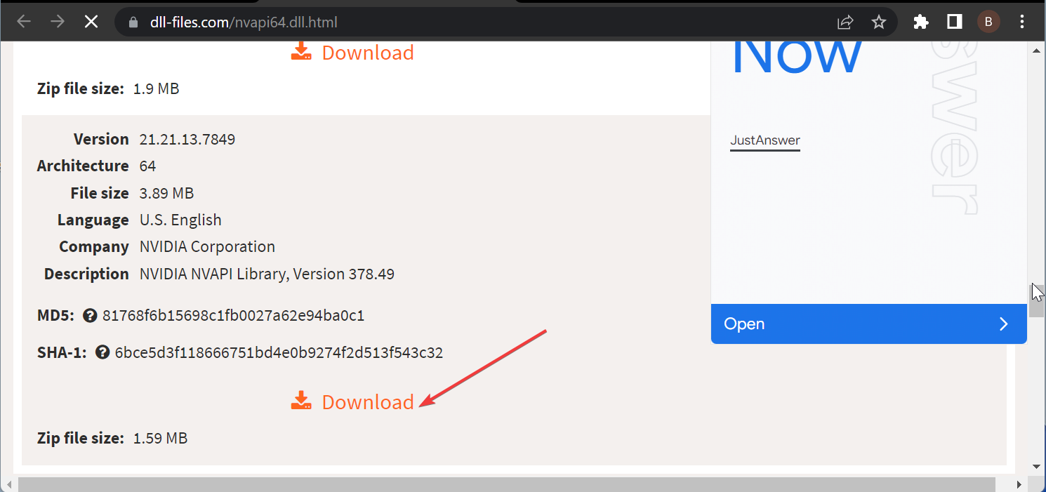 Ссылка для скачивания nvapi64.dll
