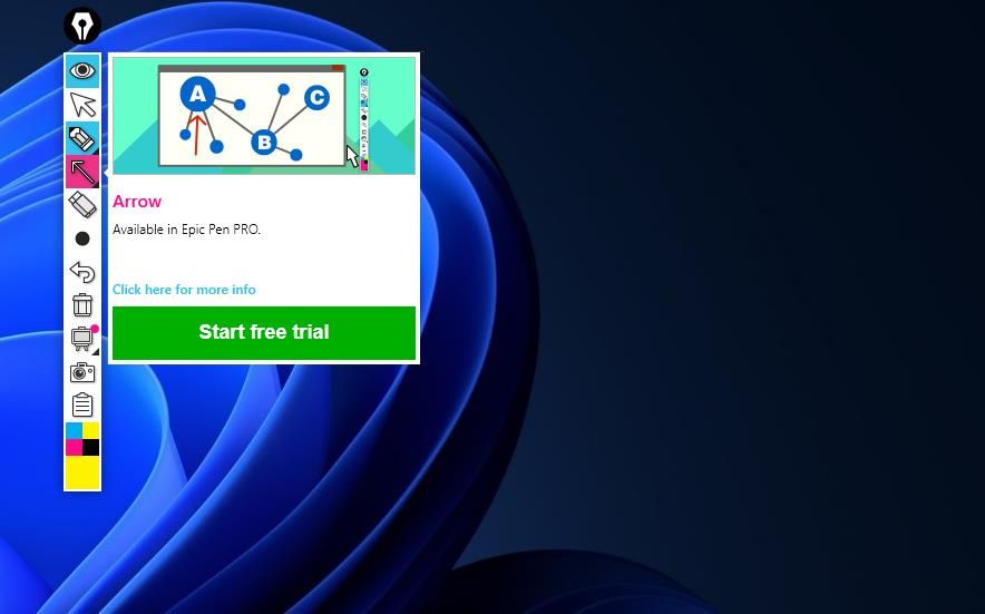 Опция Start free trial