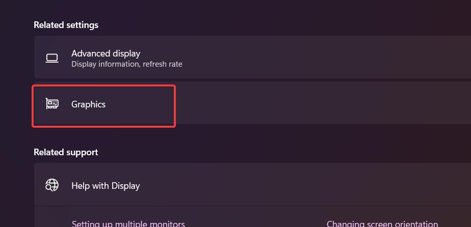 Графические параметры Windows