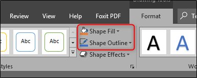 Shape fill and outline