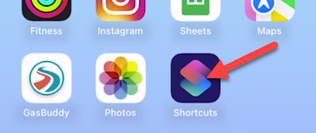 Откройте приложение «Команды» на iPhone.